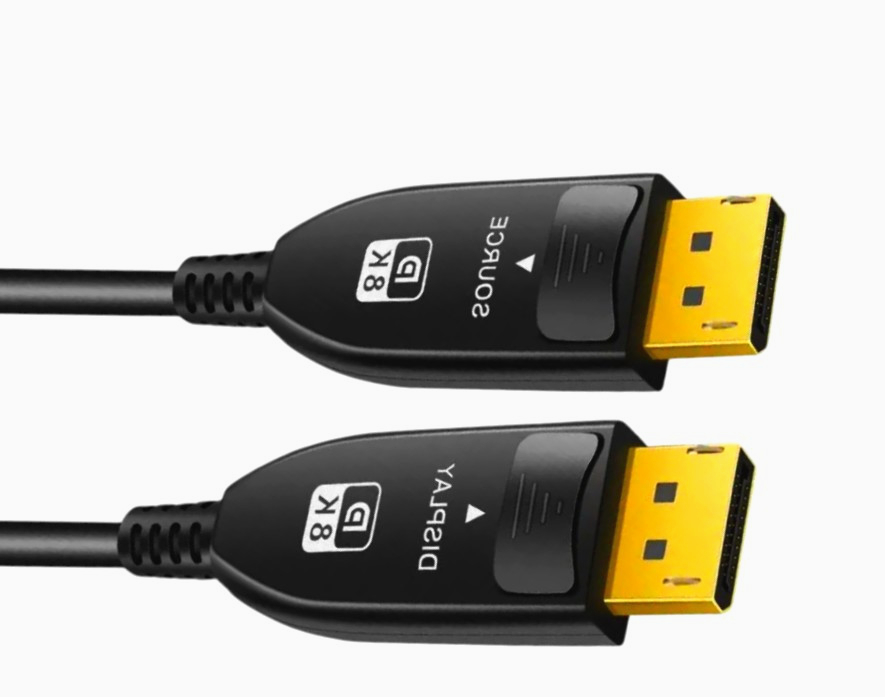 Кабель DisplayPort 1.4, 100 м, 8K/60Hz, оптичний, з позолотою, для ПК і проекторів