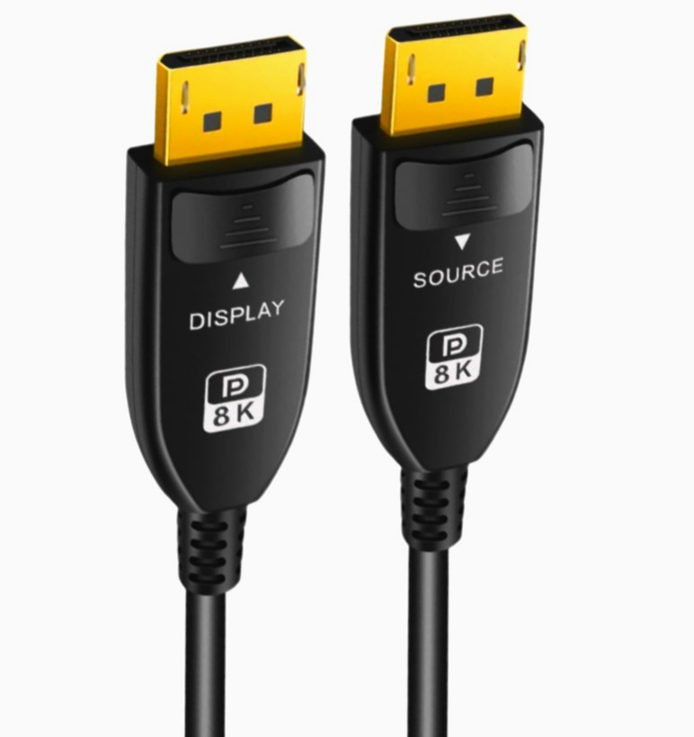 Кабель DisplayPort 20м 8K 60Hz оптичний штекер-штекер для ПК і медіапристроїв