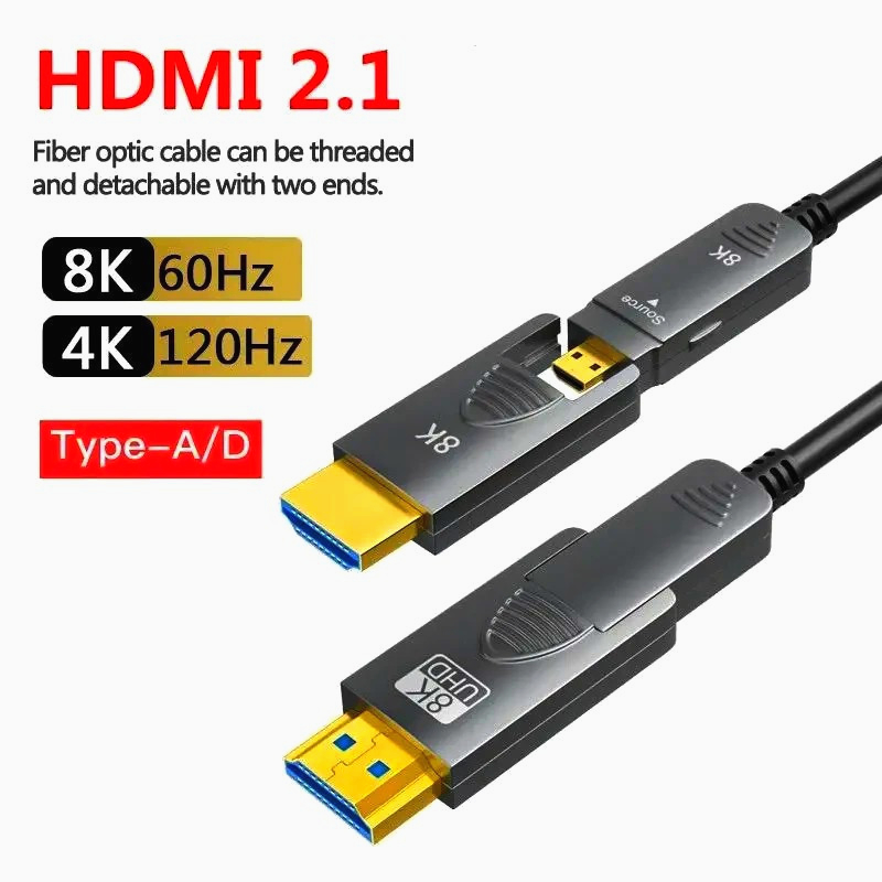 Кабель HDMI 2.1 15м 8K/60Hz для OLED/4K/8K ТВ, високошвидкісний, 24K, ARC, Ethernet