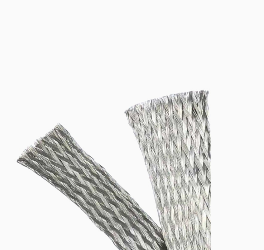 Еластична оплетка Techflex 15.88 мм, 1 м, лужена мідь для екранування ЕМІ та РЧ-помех