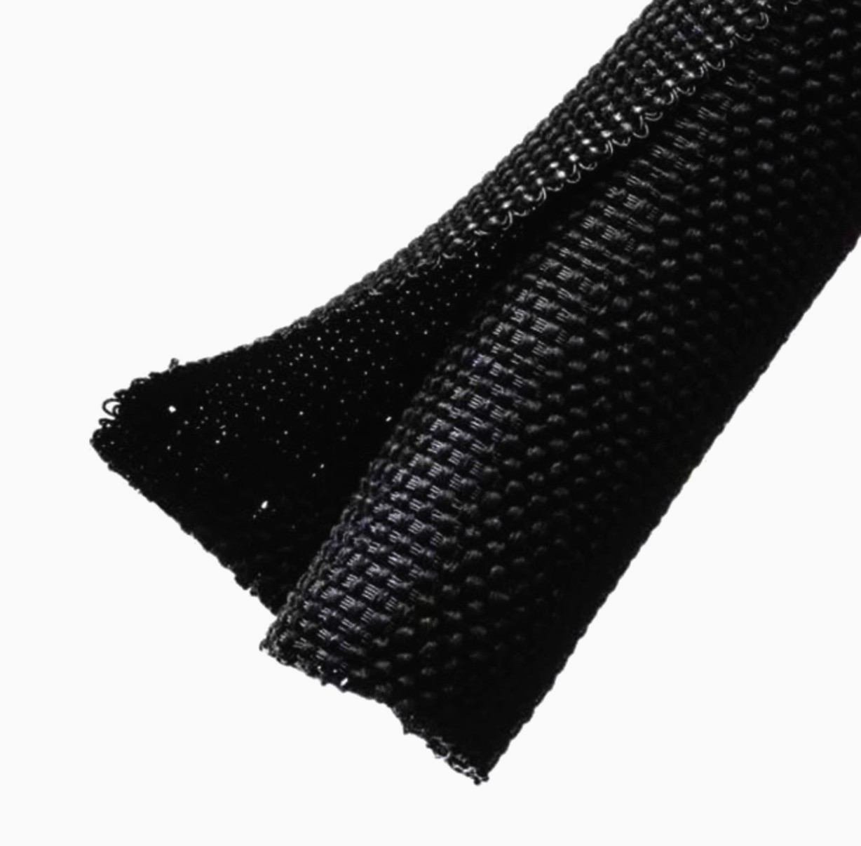 Оплетка JDD-SCS 1 м, 11 мм, чорна, самозакриваючася, для захисту кабелів, 25% перекриття