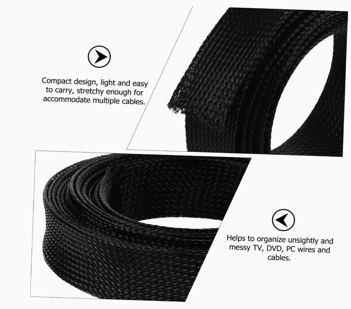 Оплетка Techflex Flexo HT Halar 1 м, самозатухающая, до 150°C, низкое дымовыделение