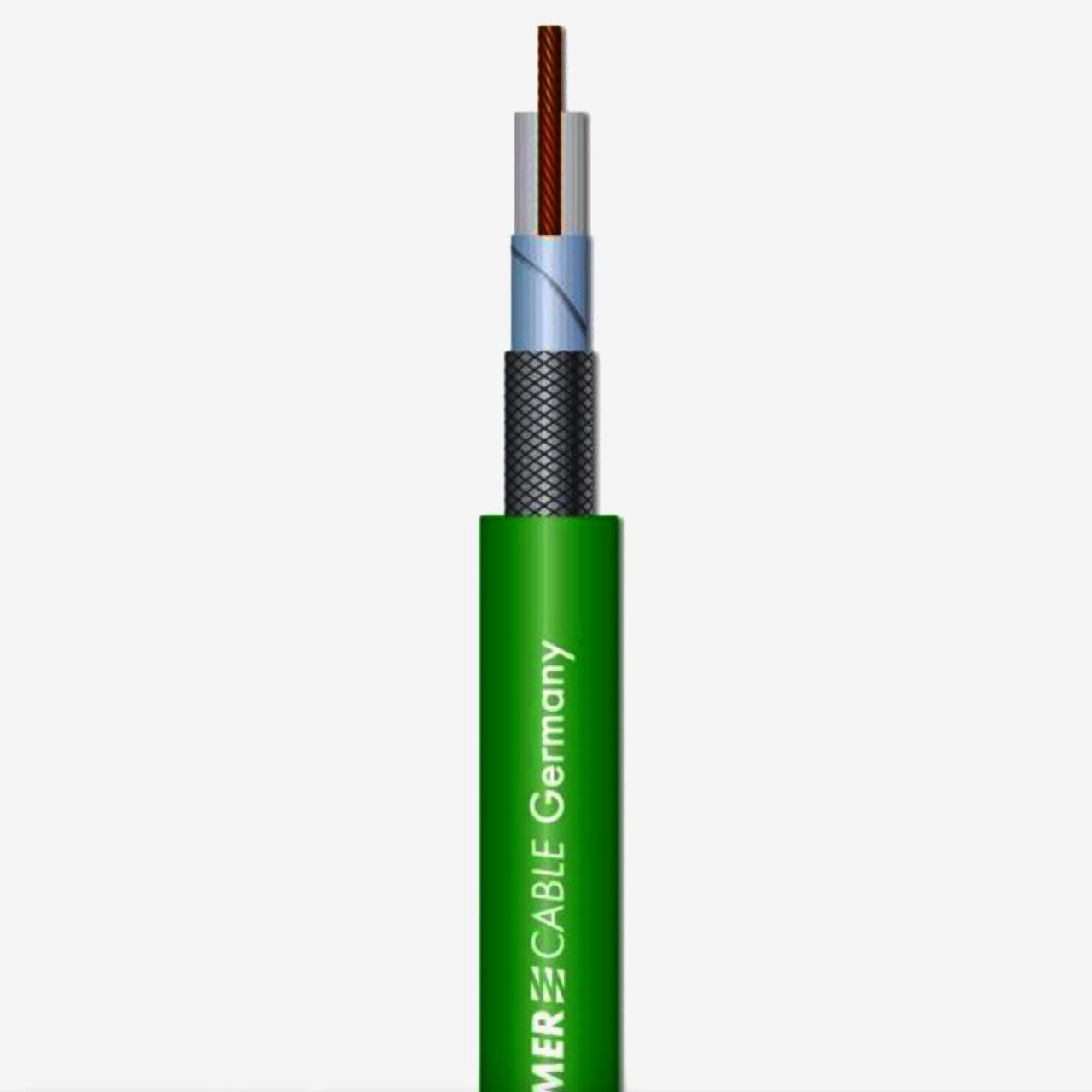 Кабель Klotz 6 мм SDI/HDTV 1 м для видеосигналов, двойное экранирование, зеленый