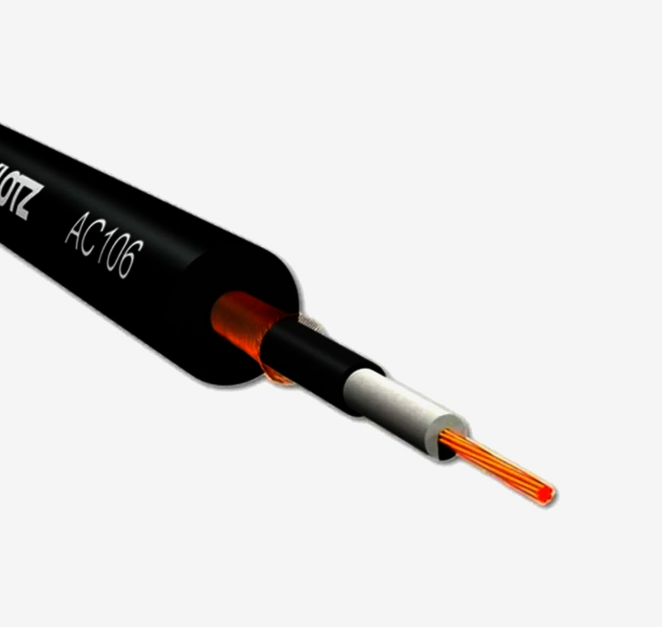 Кабель Klotz 1 м Ø6 мм 0,22 мм2 (AWG24) экранированный, гибкий для музыкальных инструментов, черный