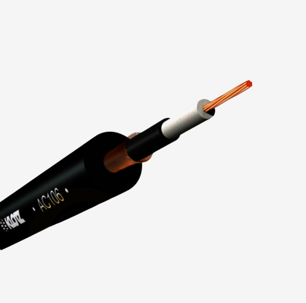 Кабель Klotz 1 м Ø6 мм 0,22 мм2 (AWG24) экранированный, гибкий для музыкальных инструментов, черный