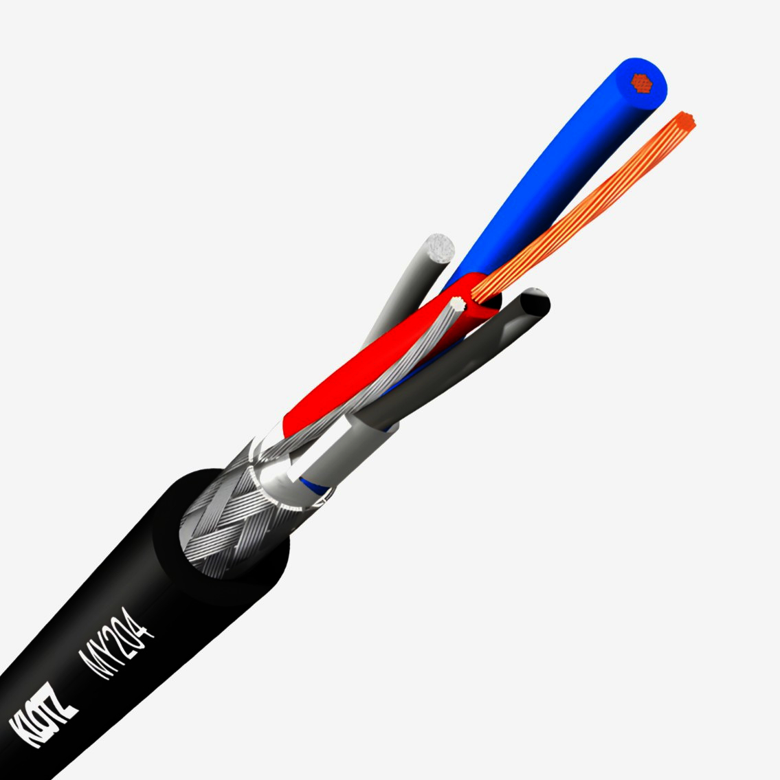 Кабель Klotz 2x0.19 мм2 1 м симметричный черный для аудио/видео PVC-NBR