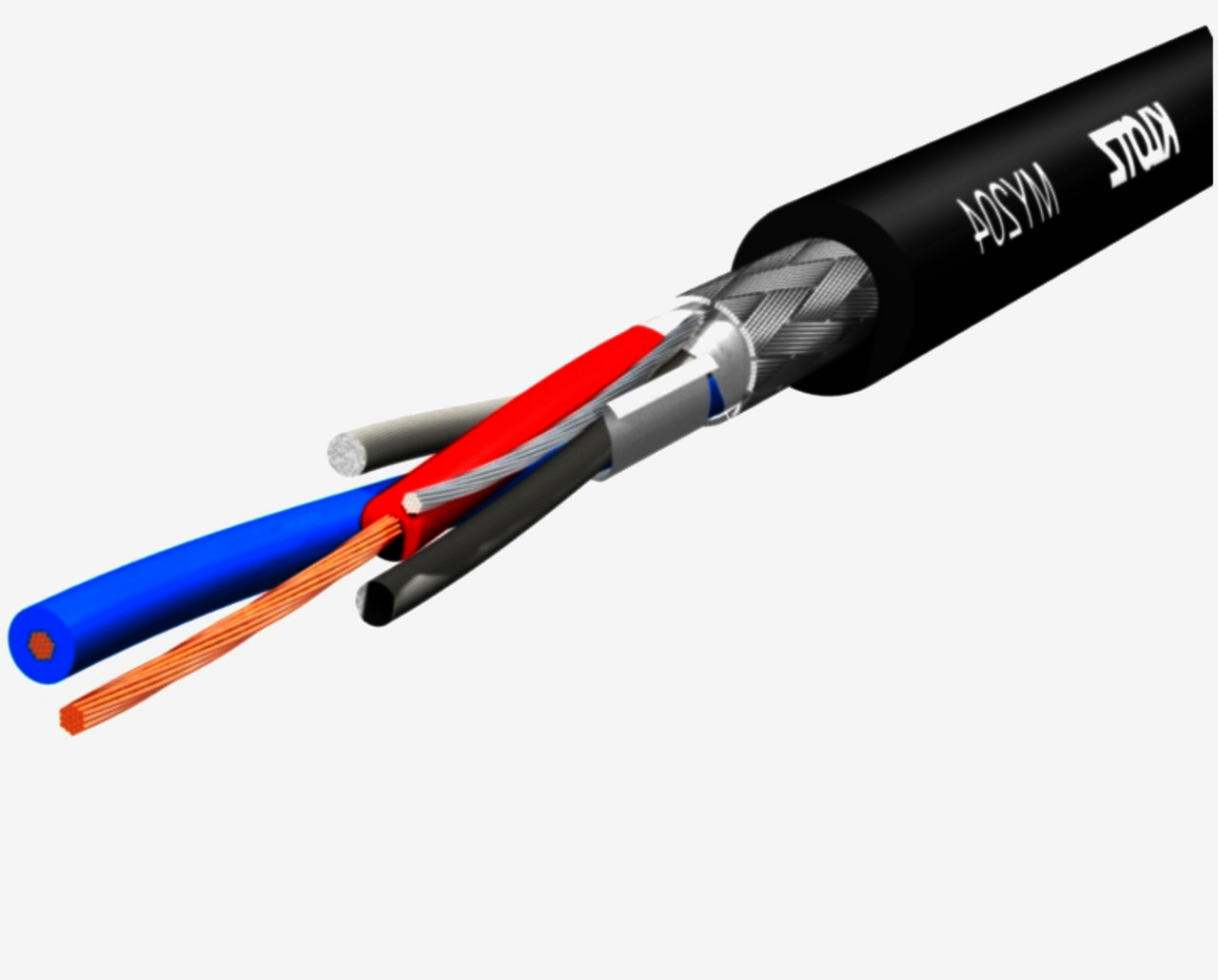 Кабель Klotz 2x0.19 мм2 1 м симметричный черный для аудио/видео PVC-NBR