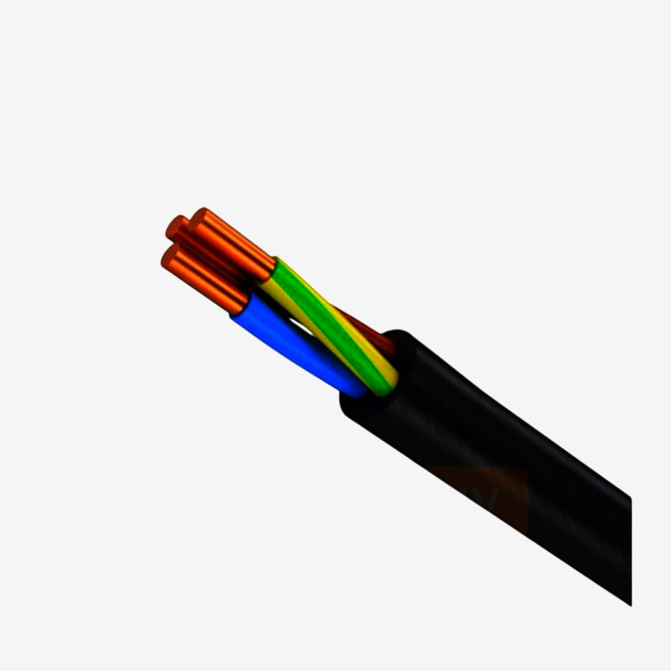 Еластичний кабель Titanex H07 RN-F 3x1.5 мм2, 1 м, чорний - для промислових потреб, гнучкий, високоякісний