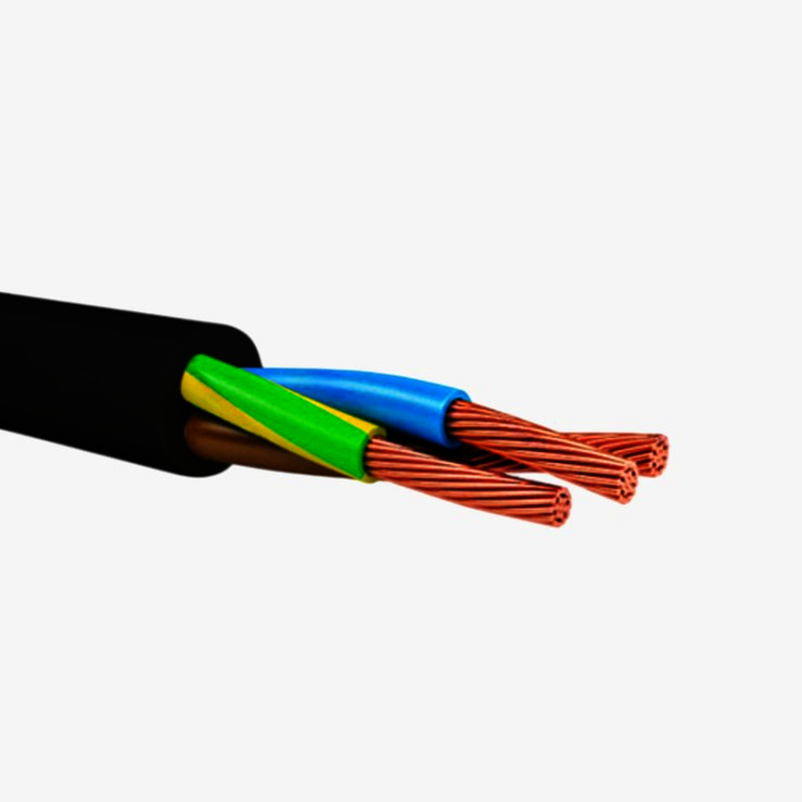 Кабель Titanex H07RN-F 3x2,5 мм2 для удлинителей, черный, 1 м, надежный и долговечный