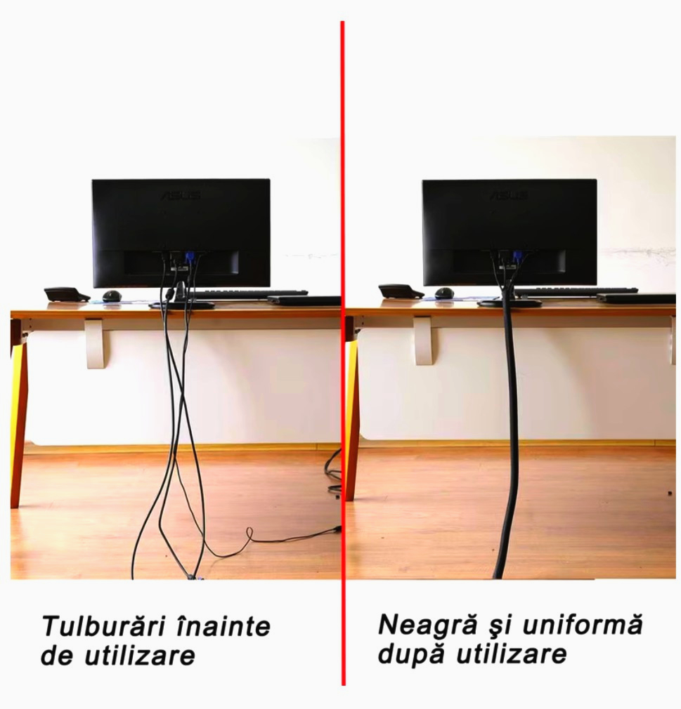 Оплетка ColdCut чорна 1 м, для захисту проводів, діаметр 8 мм, еластичність 5-10 мм, поліестер