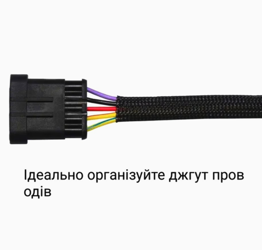 Оплітка кабельна Techflex Flexo PET 9.5 мм (1 м) для захисту кабелів, розтяжка 8-15.9 мм