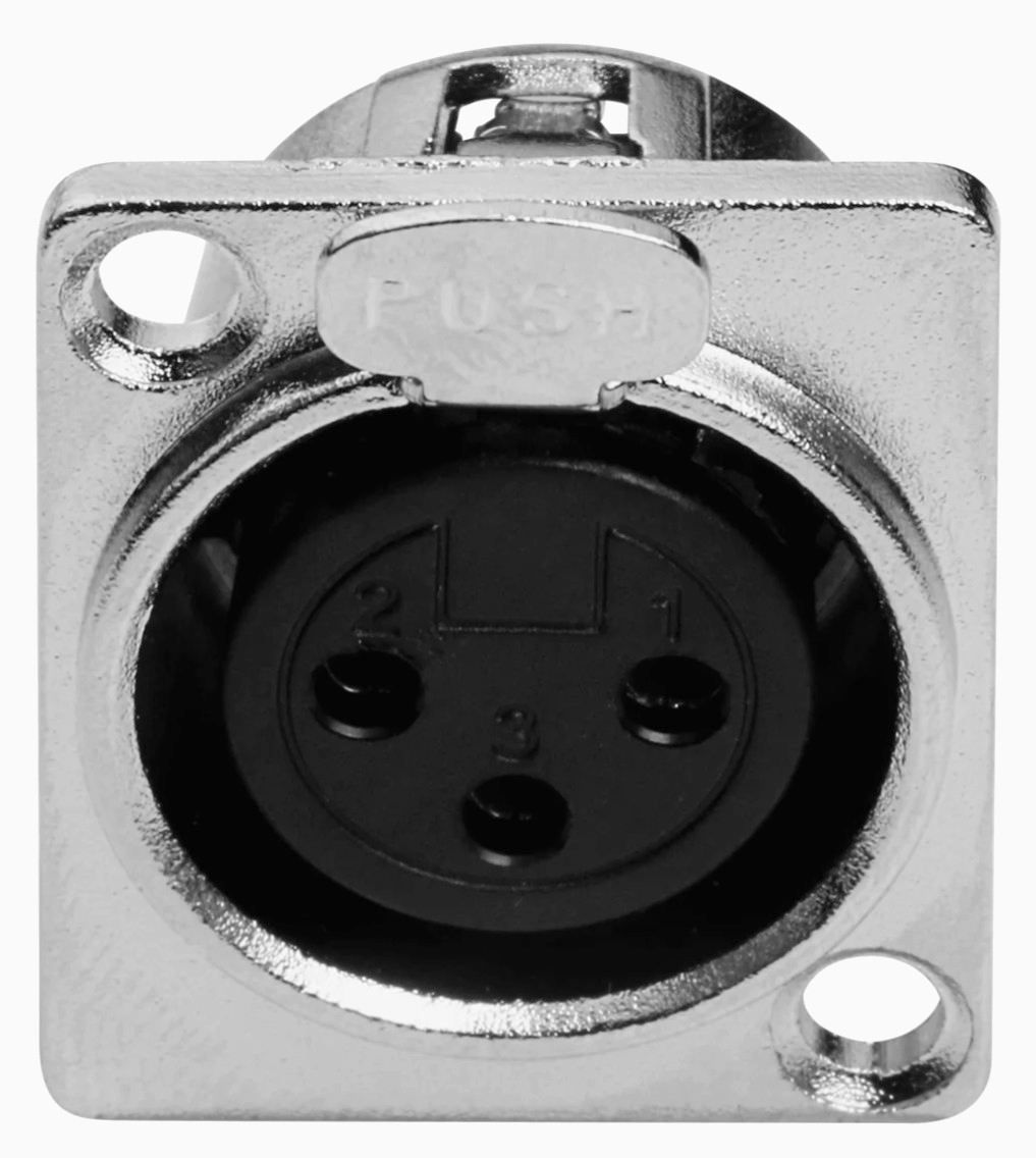 Роз'єм XLR-P3F 3 контакта нікель MOCO для пайки D-площадка для надійного підключення