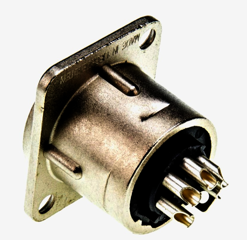 MOCO XLR-P5F роз'єм-гніздо 5 пиновий нікель для аудіо систем, пайка D-тип, 1 шт.