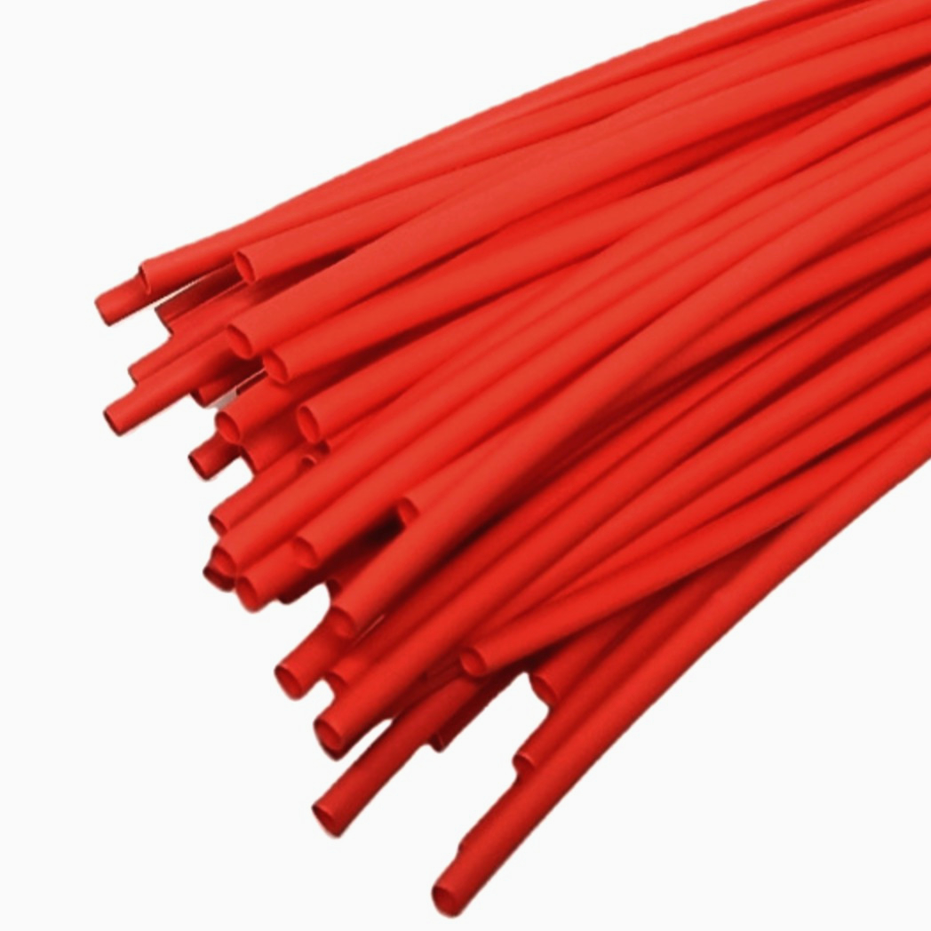 Термоусадка JDD Tech 2:1, червона, 1 м, діаметр 1.5-0.75 мм, поліетилен, антипірен, ізоляція проводів