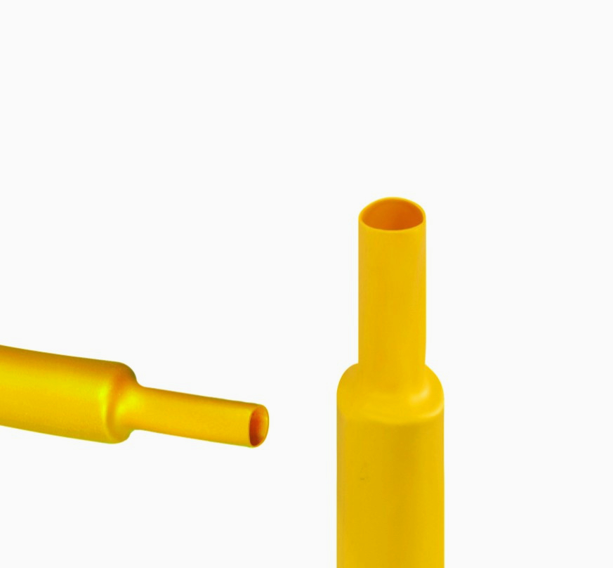 Термоусадка JDD Tech 3-1.5 мм, жовта, 1 метр, для електромонтажу, 2:1, захист з'єднань
