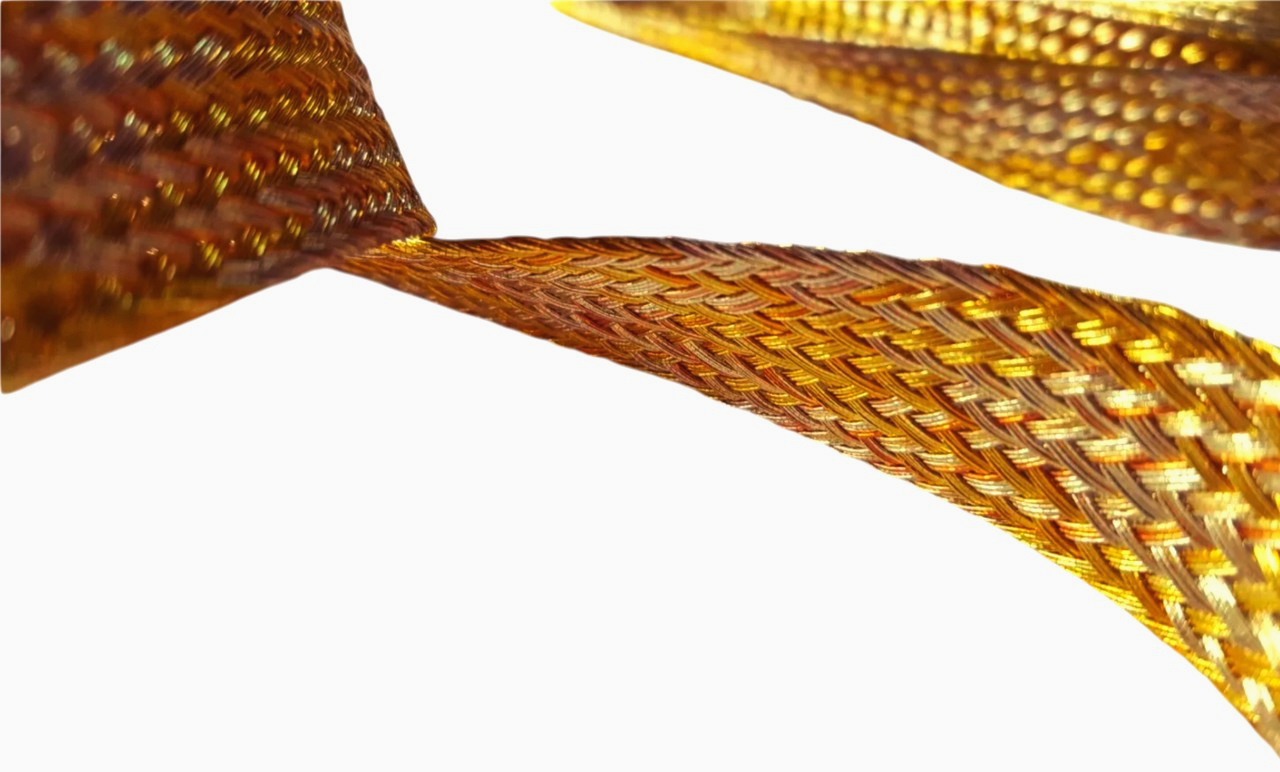 Еластична обплетка TECHFLEX 12.7 мм, 1 м, золото, для декорування кабелів і шлангів