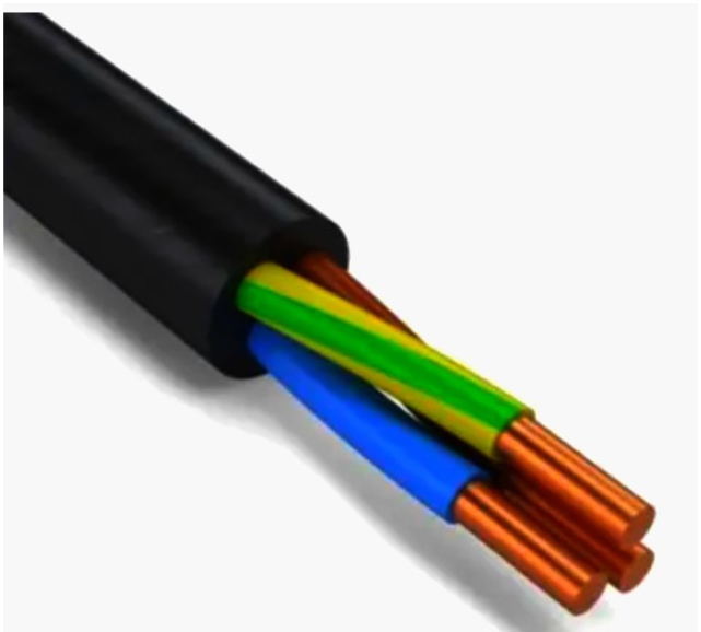 Кабель ВВГ нгд-П 3х2.5 мм2 100 м для електропроводки, ЗЗКМ, гнучка мідь, Україна