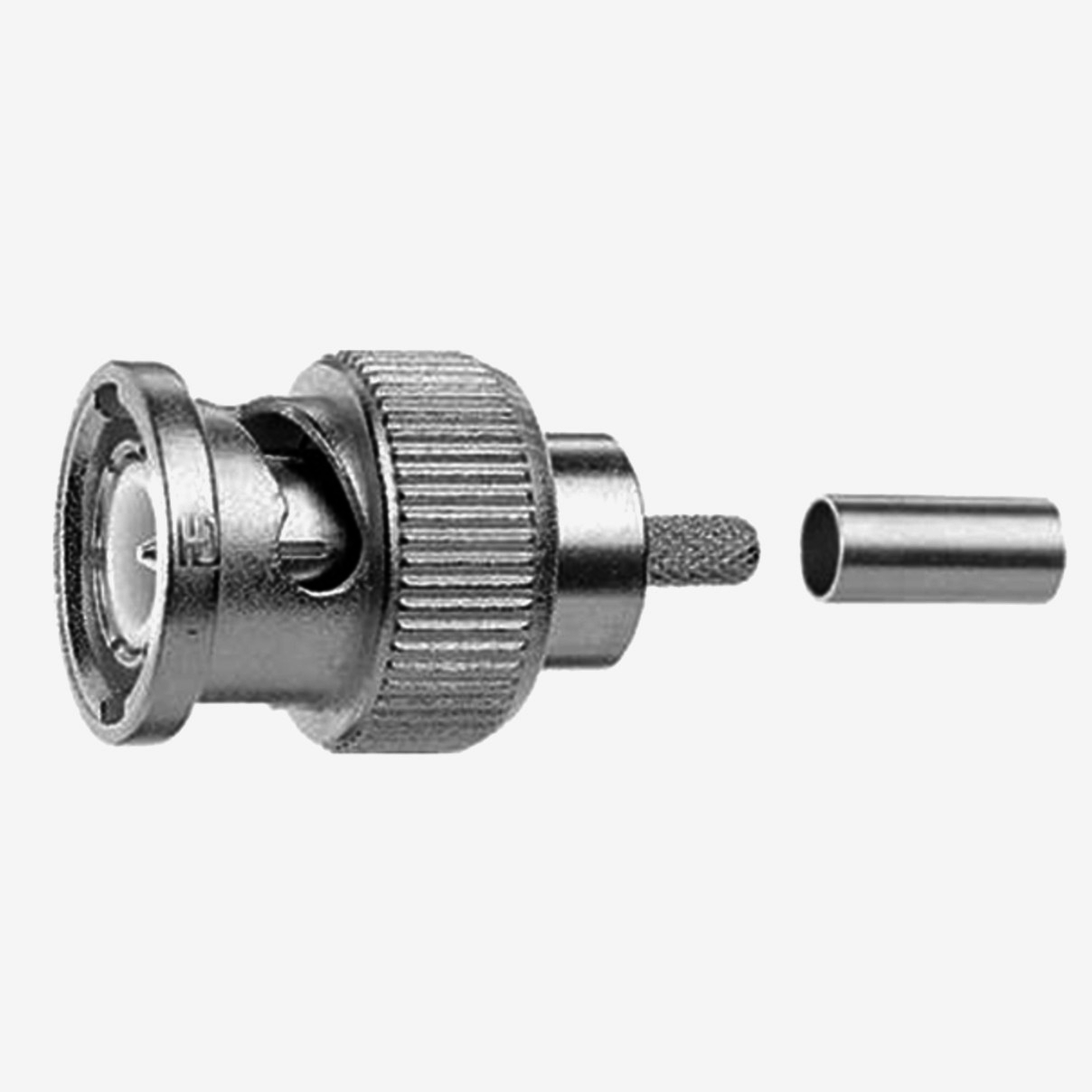 BNC угловой разъем Telegartner RG-58C/U 50 Ом, штекер под обжим, 1м, для высокочастотных сигналов