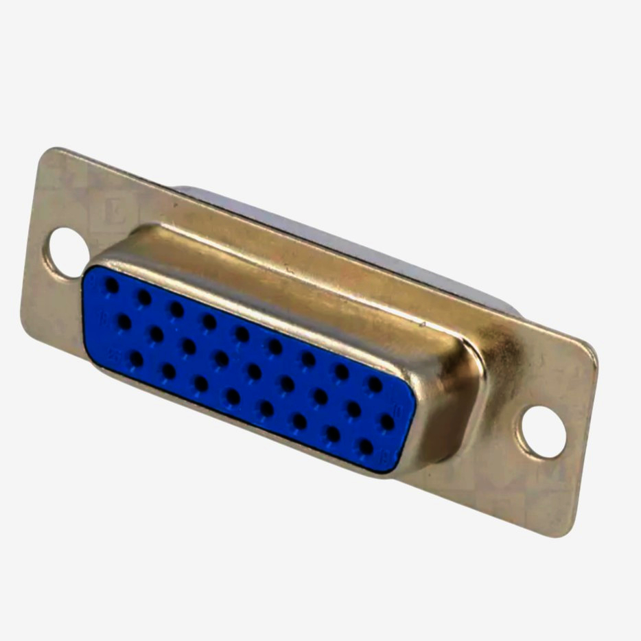 Разъем D-SUB DBH-26F, 26 контактов, трехрядный, под пайку, золото, для автоматизации и передачи данных