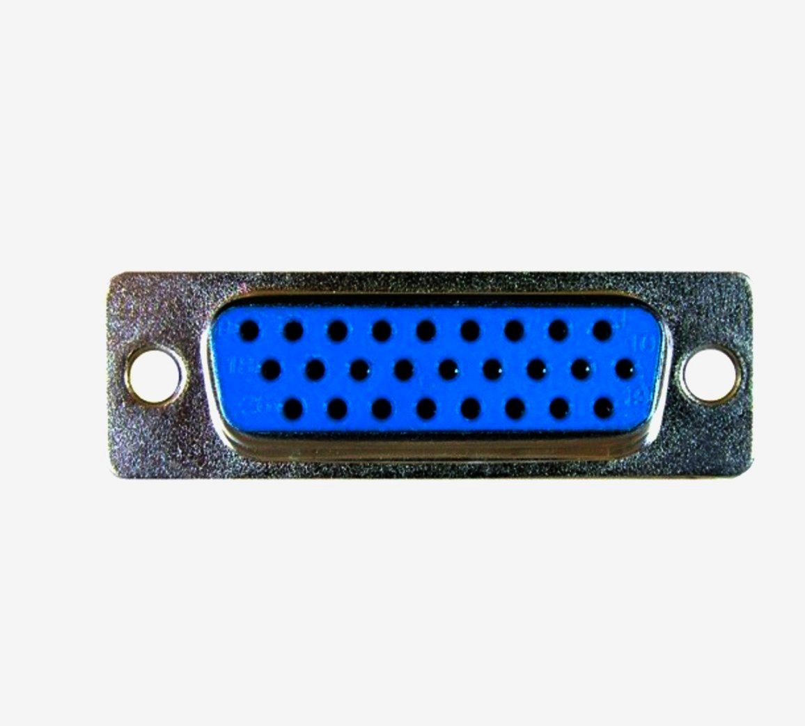 Разъем D-SUB HD26, 3 ряда, 26 контактов, под пайку, позолоченные контакты, оригинал