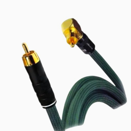 Кабель RCA угловий 10 м, метал 1T-ASR2-10 для активного сабвуфера REFERENCE Ø7,5 мм
