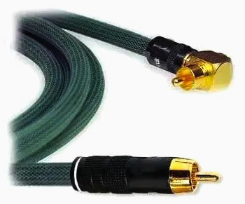 Кабель RCA угловий 10 м, метал 1T-ASR2-10 для активного сабвуфера REFERENCE Ø7,5 мм