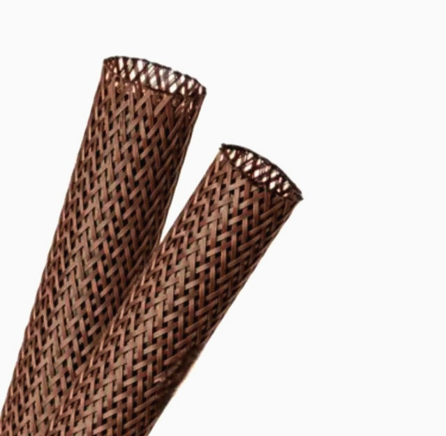 Гнучка обплетка Techflex 1м для кабелів 9.5мм, розтяжка 8-15.9мм, захист проводів коричнева