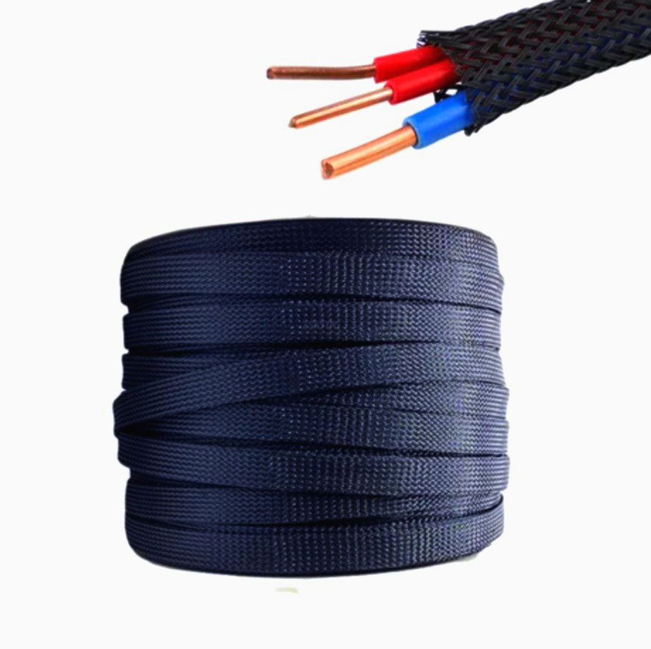 Кабельна оплетка TECHFLEX PET Ø15.9 мм, 1 м, захисна растяжка 9.5-25.4 мм для проводів