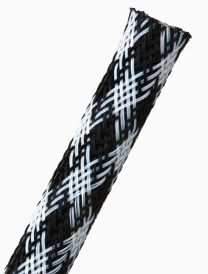 Гибкая оплетка Techflex PET 12.7 мм, 1 м, эластичная защита кабелей, растяжка 6.3-19.0 мм