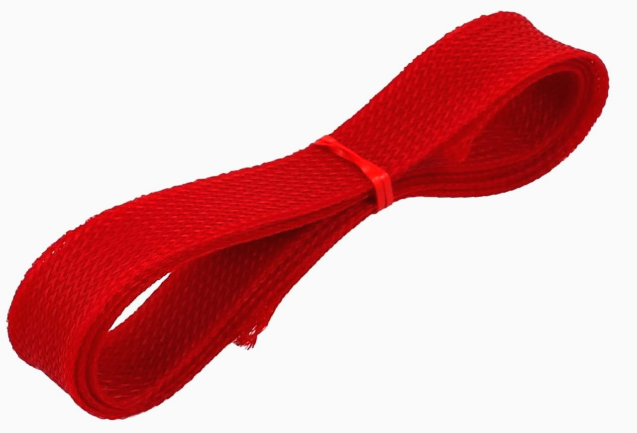 Плотна оплетка ColdCut 15 мм, червона, для ізоляції проводів, довжина 1 м, поліестер, антиабразивна