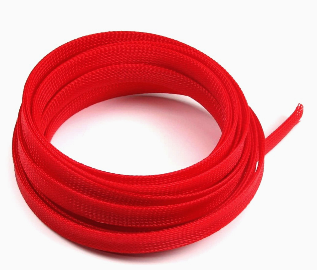 Плотна оплетка ColdCut 15 мм, червона, для ізоляції проводів, довжина 1 м, поліестер, антиабразивна