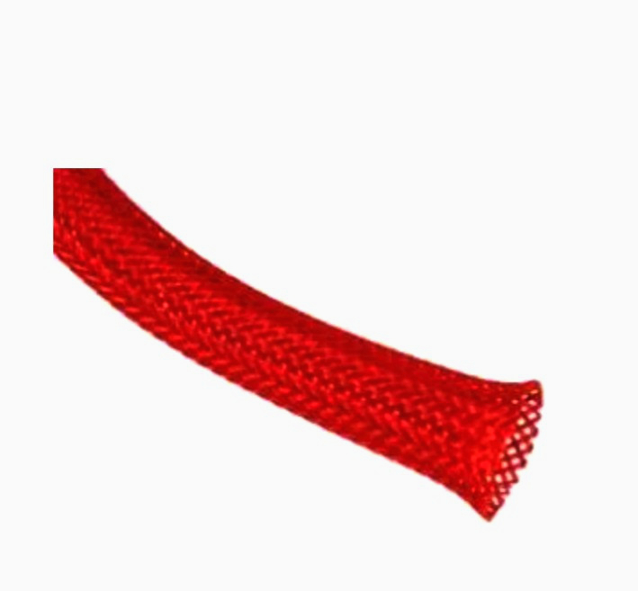 Щільна кабельна обмотка ColdCut 1 м, діаметр 3 мм, розтяжка 1-5 мм, червона, трійне плетіння для захисту проводів