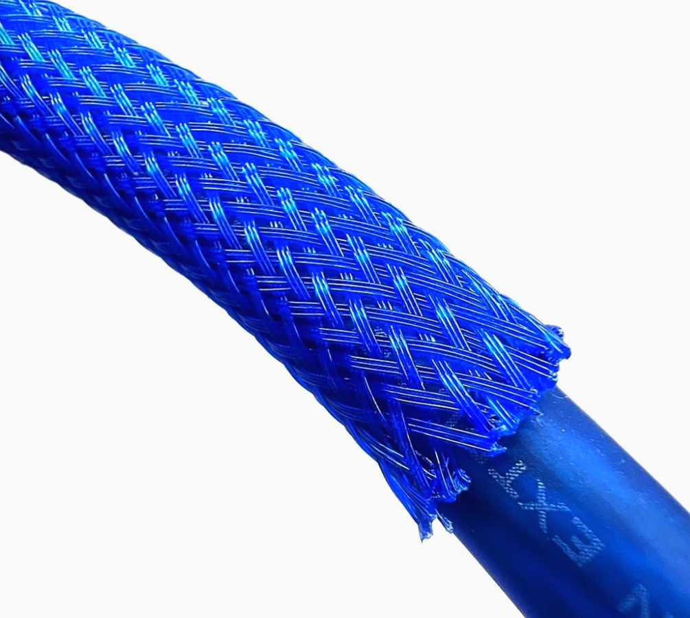 Щільна оплетка ColdCut 12 мм для кабелів, растяжка 8-14 мм, 1 м, синя - захист шлейфів