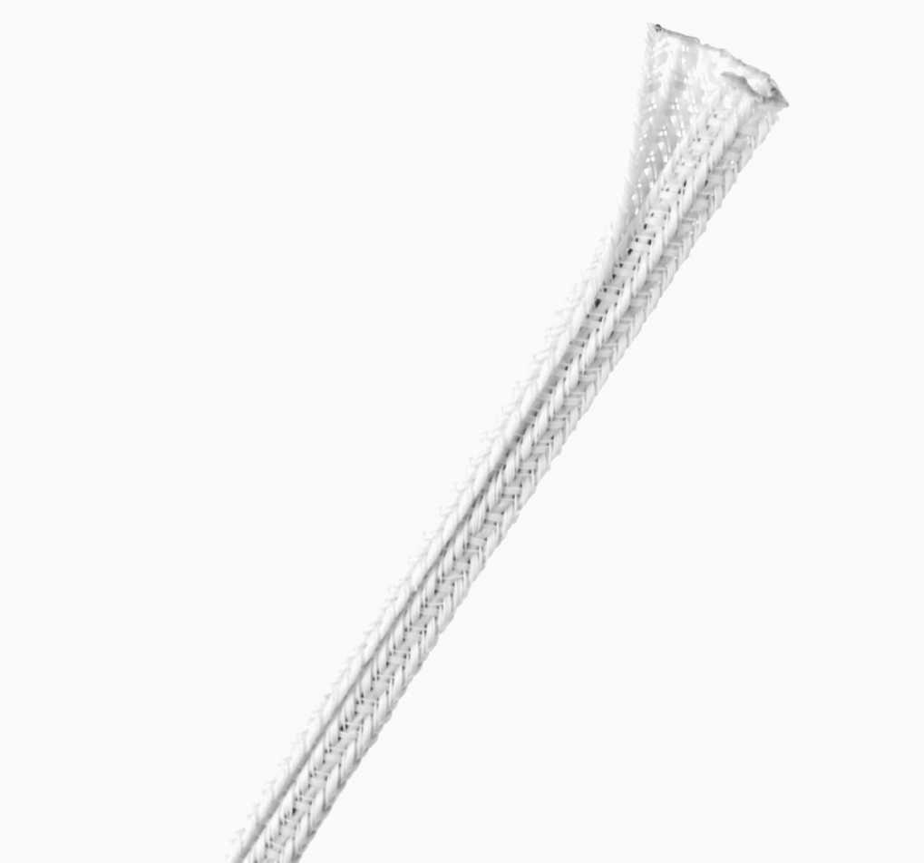 Эластичная оплетка Techflex F6 для защиты проводов, 1 м, белая, 0.63 см, самозастёгивающаяся