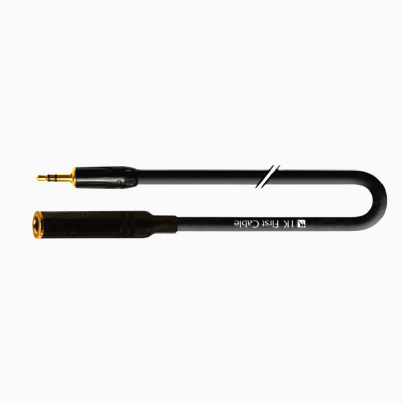 Аудиокабель 1м 1T-AIC17-01 Jack 3.5 на Jack 6.3, профессиональный, Ø6 мм, для студийного використання