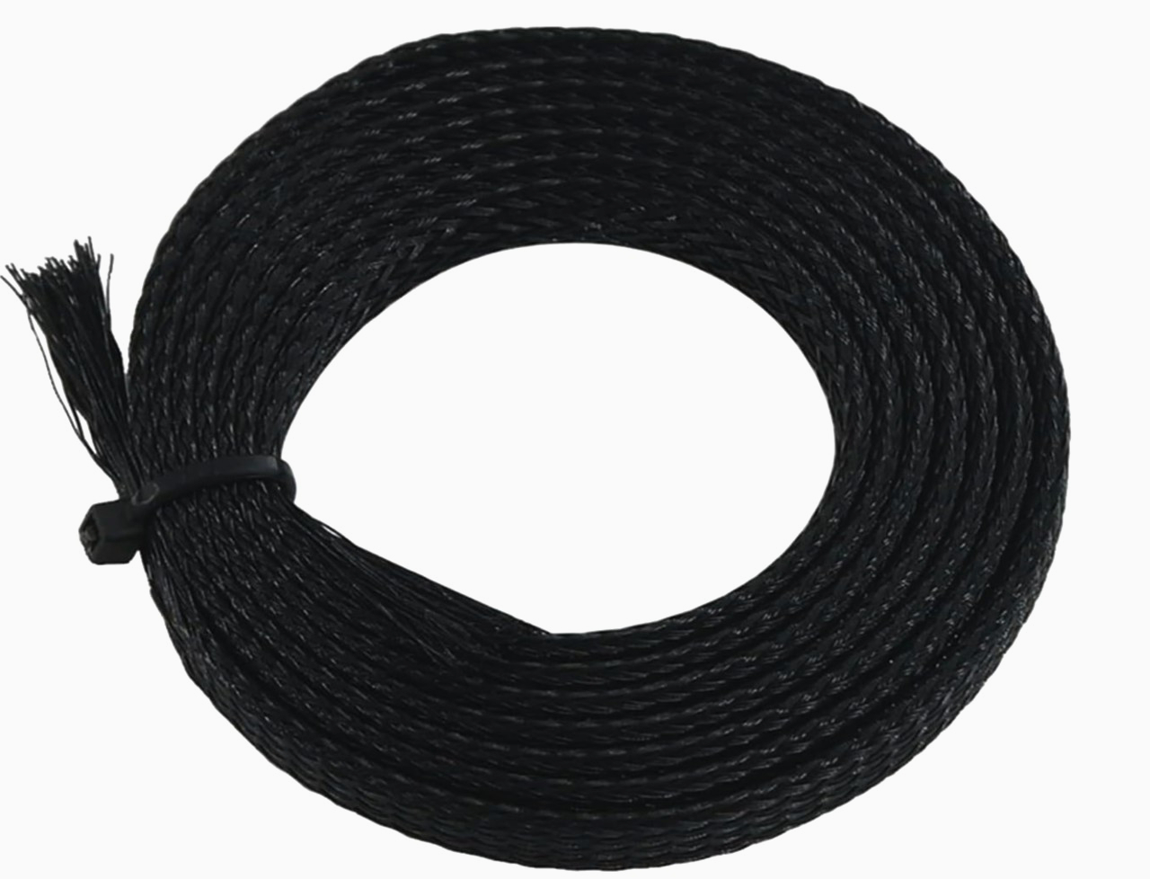 Оплетка PET 12 мм, 10 м, черная — защита проводов износостойкий полиэстер для универсального применения