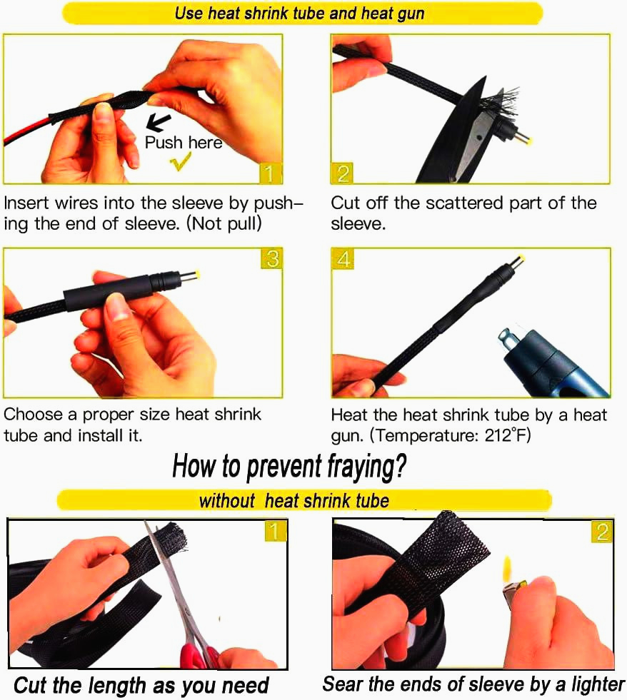 PET 018-BK обплетка для жгутів, чорна, 10 м, діаметр 18 мм, захисна поліестрова плетенка