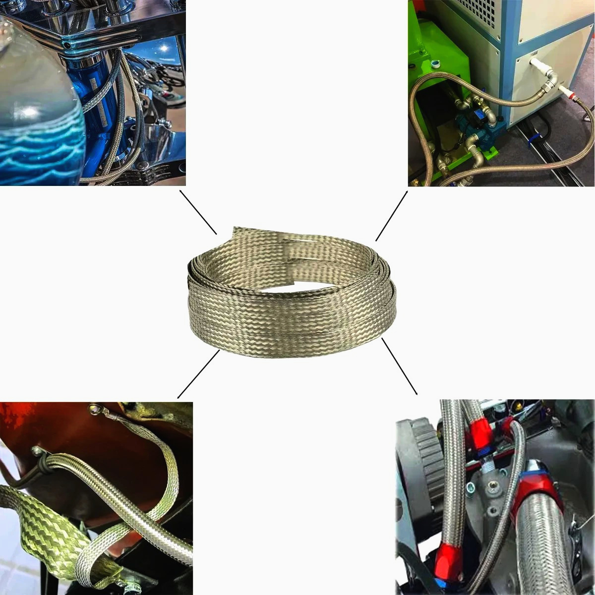 Кабельна оплетка Flexo, екрануюча, 6.5 мм, 20 м, луджена мідь, захист від перешкод