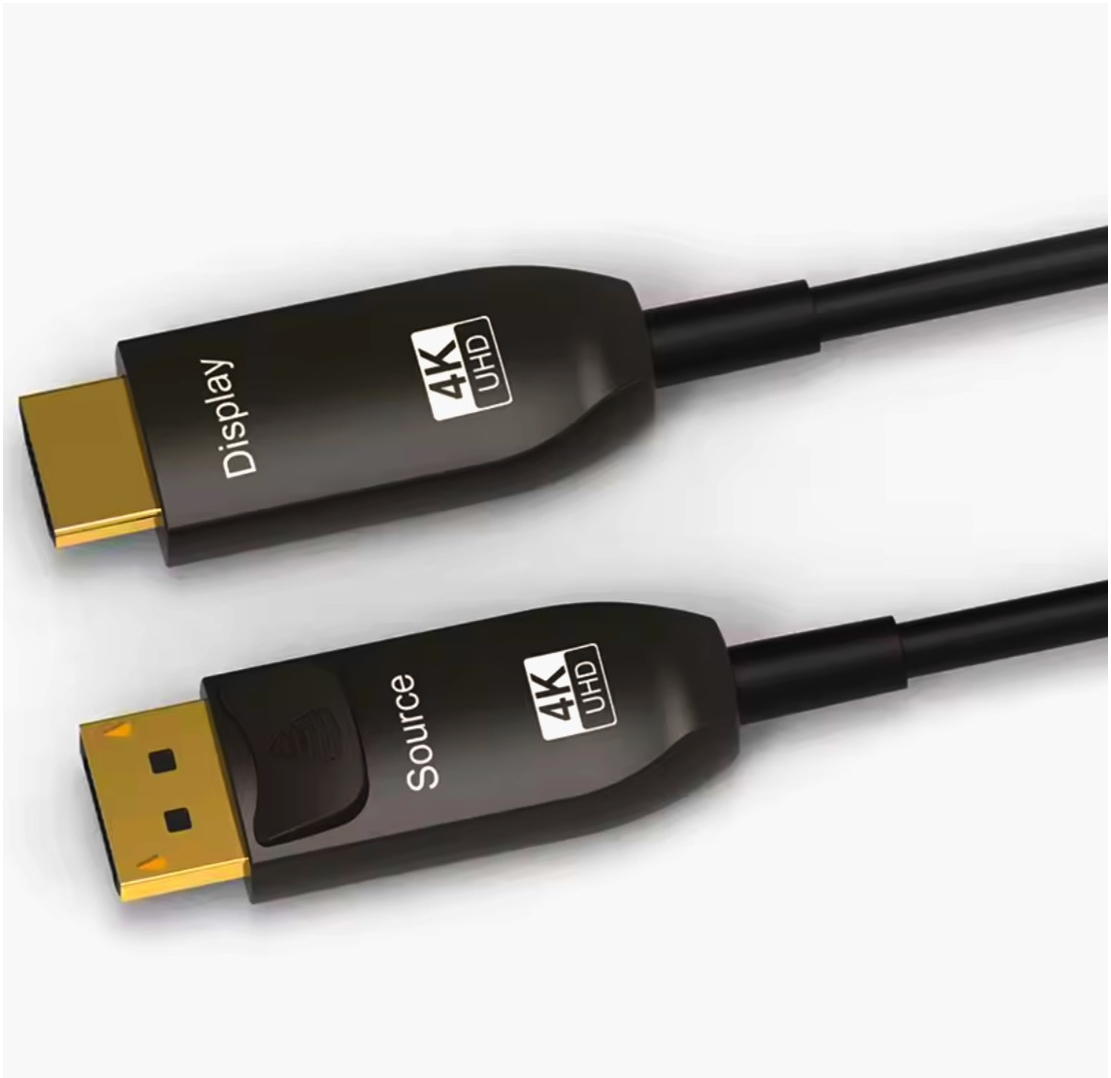 Кабель I-Taki DP 1.2 на HDMI 2.0, 20 м, 4K UHD, 21.6 Гбіт/с, оптичний, золото