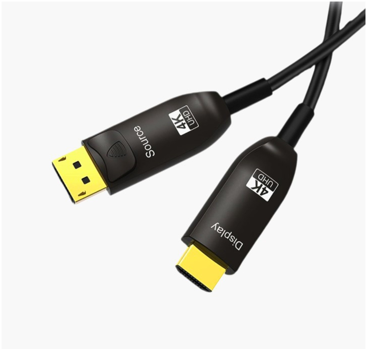 Цифровой кабель I-Taki DisplayPort-HDMI 25 м 4K 60Hz, 3D, позолота, HDCP 2.2, для видео и аудио