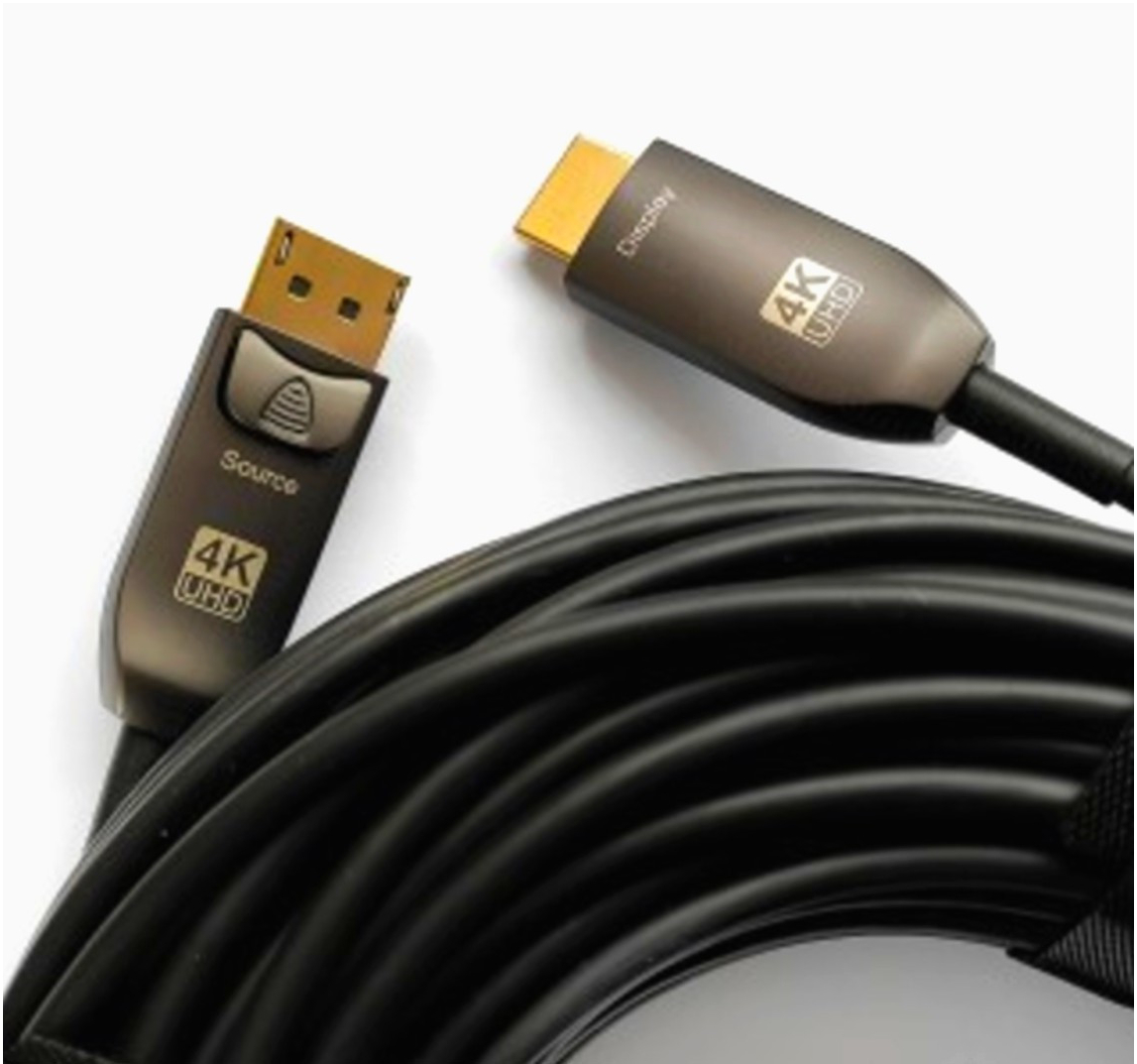 Цифровой кабель I-Taki DisplayPort-HDMI 25 м 4K 60Hz, 3D, позолота, HDCP 2.2, для видео и аудио