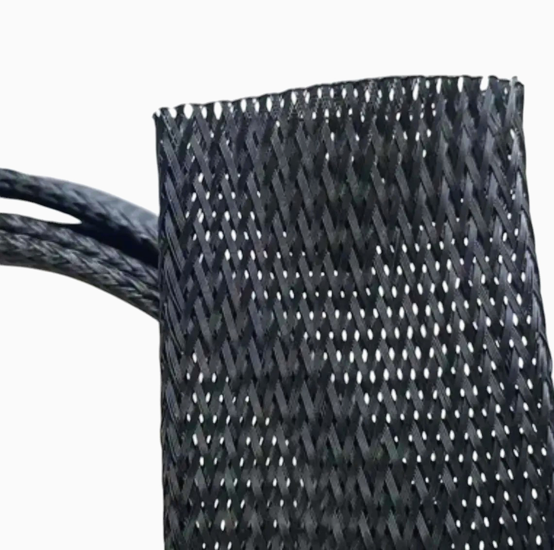 Оплітка Techflex PET 25.4 мм чорна 1 м для захисту проводів, розтяжка 15.9-41.3 мм