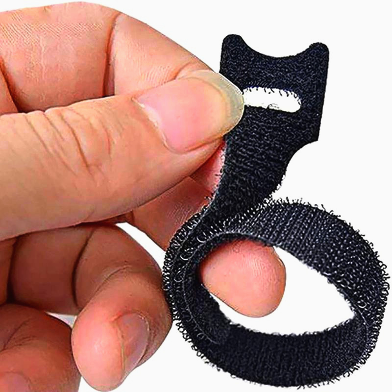 Хомут-липучка Techflex 127×13 мм VST5,00BK для проводов, многоразовый фиксатор, черный