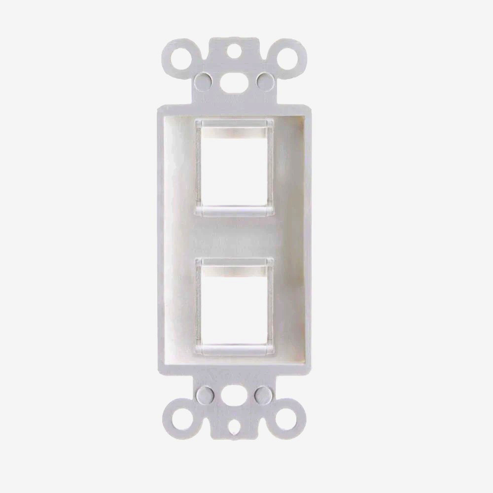 Панель-вставка MONOPRICE 35x104 мм для 2-х кейстонов, біла для аудіо-відео розеток
