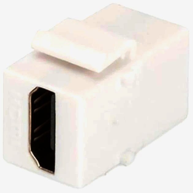 Адаптер HDMI Keystone MONOPRICE гніздо-гніздо, білий, для мультимедійних панелей, високошвидкісний