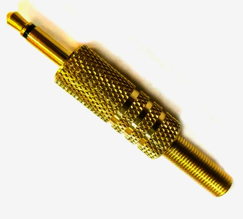 Jack 3.5 мм моно Avvicon, позолочені контакти, металевий корпус, 1м - якісний аудіопідключувач