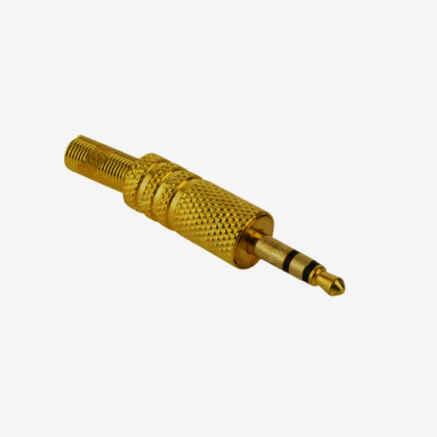 Jack 3.5 мм моно Avvicon, позолочені контакти, металевий корпус, 1м - якісний аудіопідключувач