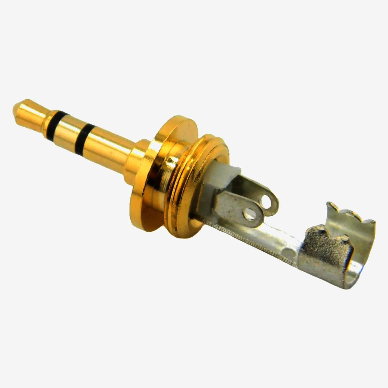 Раз'єм Jack 3.5мм стерео I-Taki TC173-R чорний з червоним маркером, метал, Південна Корея