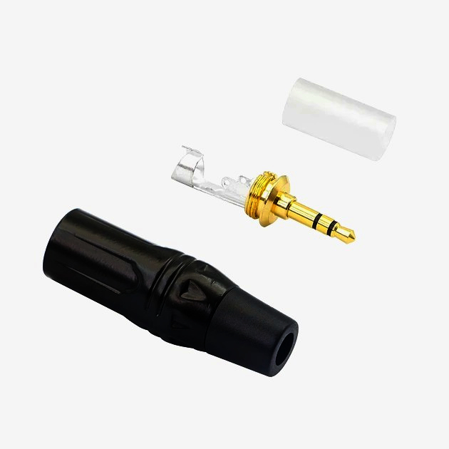 Штекер Jack 3.5мм I-Taki TC173-B чорний, 3-канальний, для навушників, оригінал, якісний звук