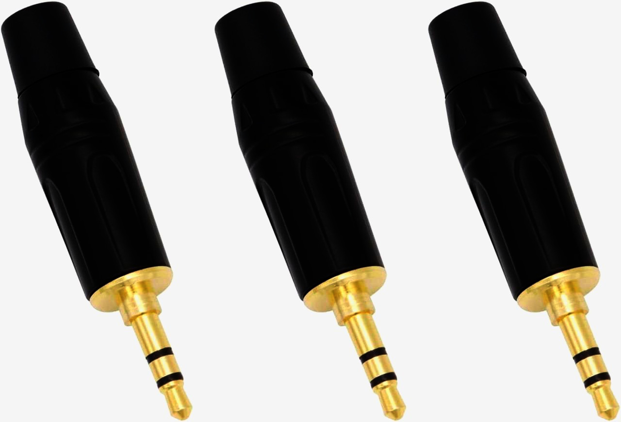 Штекер Jack 3.5мм I-Taki TC173-B чорний, 3-канальний, для навушників, оригінал, якісний звук